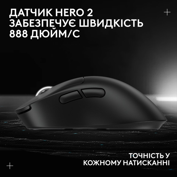 Фото - Мышь беспроводная игровая Logitech G Pro X Superlight 2 DEX LightSpeed Black (910-007357)