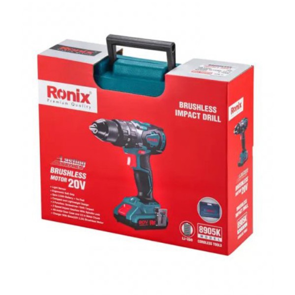 Фото - Дриль-шуруповерт Ronix 20В 2Ач х 2 (8905K)