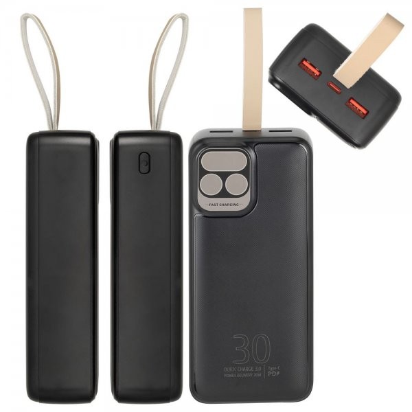 Фото - Батарея мобільна RIVACASE RIVAPOWER 30000 mA Black (VA2585)
