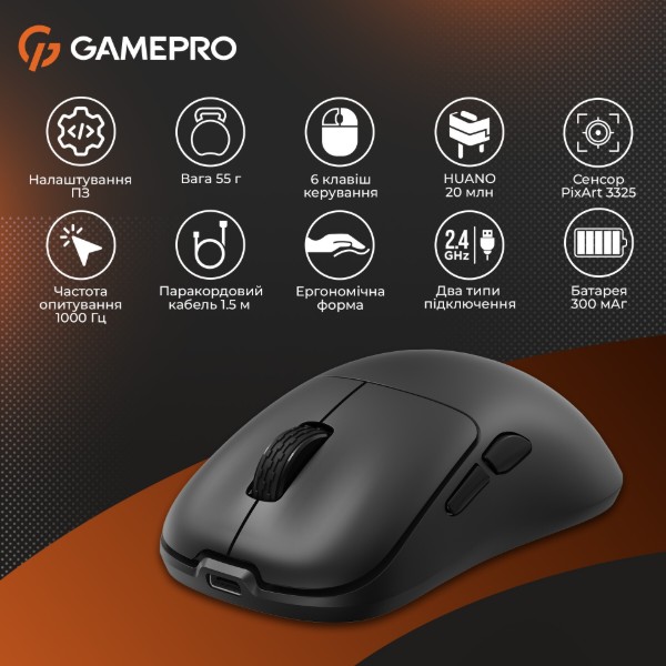 Фото - Мышь беспроводная игровая GamePro GM990B