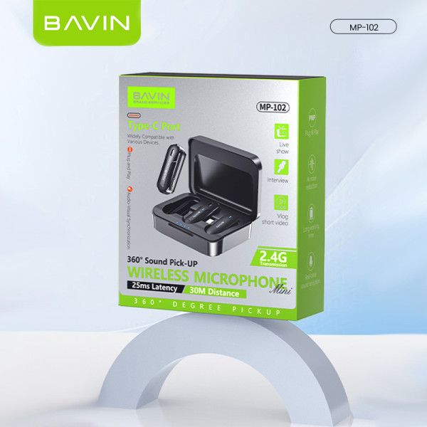 Фото - Мікрофон для смартфона Bavin MP-102 Type-C Black (MP-102 BK)