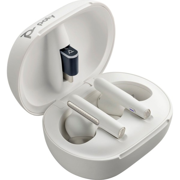 Фото - Навушники вкладиші бездротові TWS Poly Voyager Free 60+ Earbuds + BT700C + TSCHC White (7Y8G6AA)