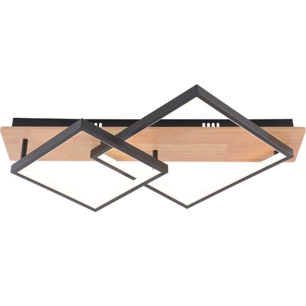 Фото - Люстра VALESO DK6588/2 с пультом, LED 47W, димер, Черный+Дерево