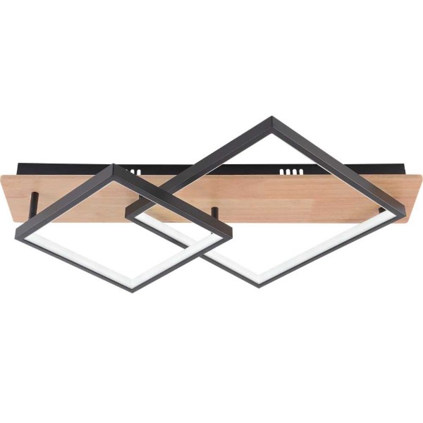 Фото - Люстра VALESO DK6588/2 с пультом, LED 47W, димер, Черный+Дерево
