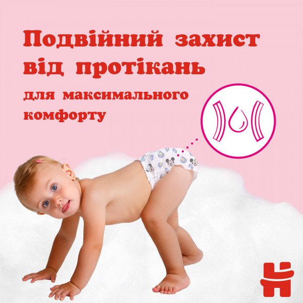 Фото - Одноразові підгузки-трусики Huggies Pants Розмір 4 для дівчаток (9-14 кг), 72 шт. (5029053564098)