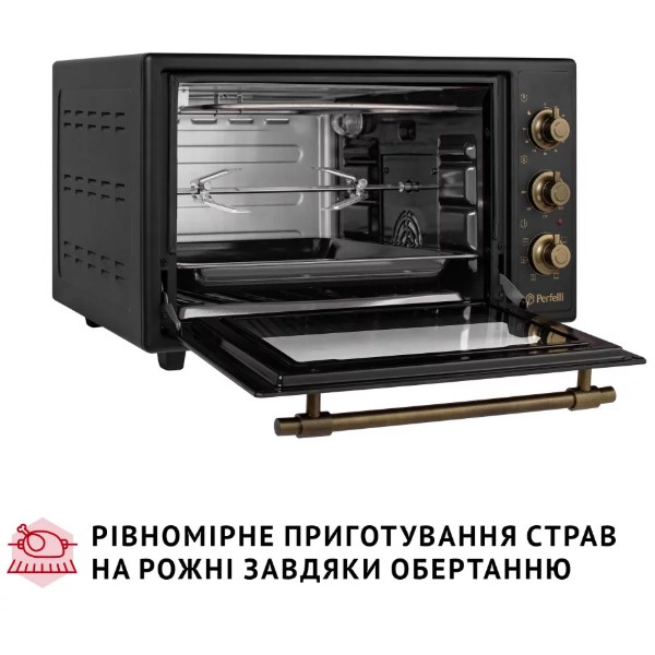 Фото - Печь электрическая Perfelli LAGGIO 37 BLACK RETRO