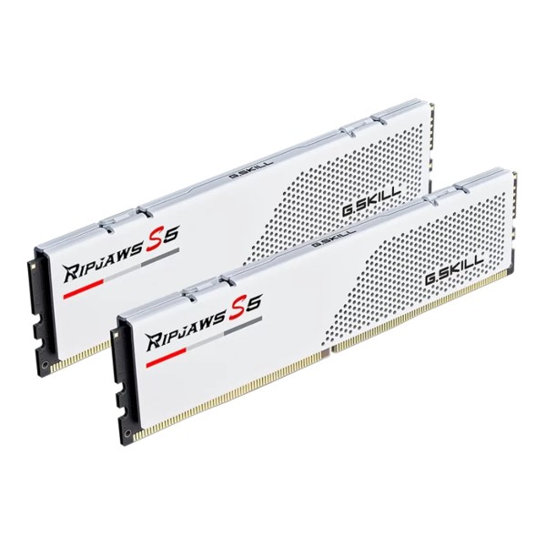 Фото - Пам'ять DDR G.Skill Ripjaws S5 White DDR5-5600 64GB (2x32GB) CL46-45-45-89 1.10V (F5-5600J4645A32GX2-RS5W)