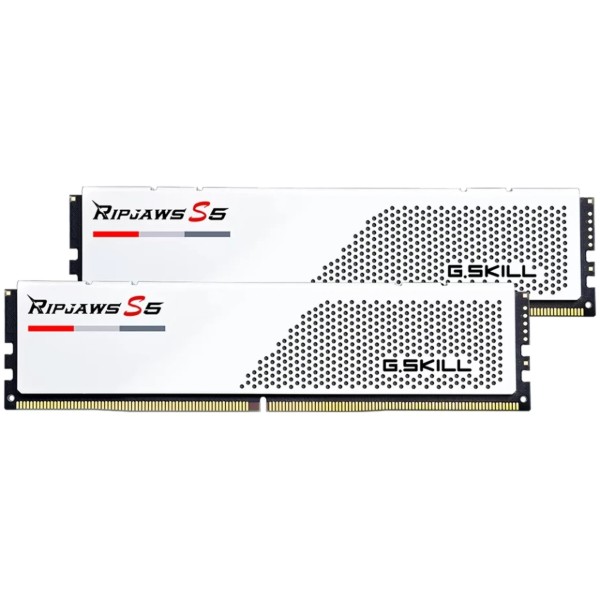 Фото - Пам'ять DDR G.Skill Ripjaws S5 White DDR5-5600 64GB (2x32GB) CL46-45-45-89 1.10V (F5-5600J4645A32GX2-RS5W)
