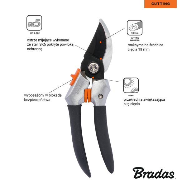 Фото - Секатор BRADAS V-SERIES SK5 (KT-V1024)