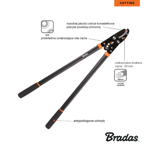 Фото - Гілкоріз BRADAS V-SERIES з ковадлом (KT-V1221)