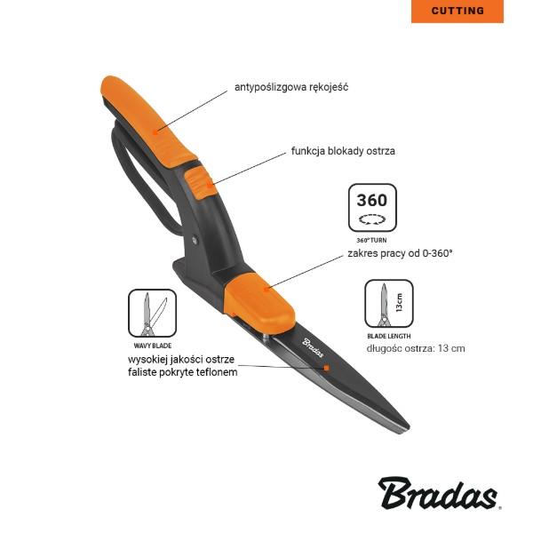 Фото - Ножницы садовые BRADAS V-SERIES (KT-V1320)