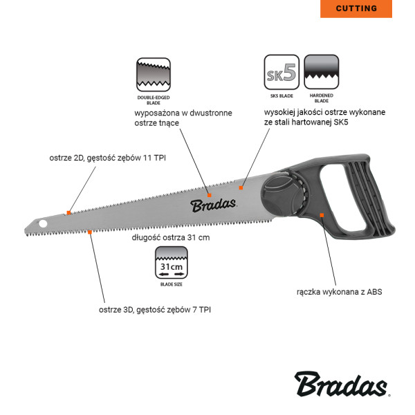 Фото - Ножівка BRADAS V-SERIES двостороння (KT-V1406)