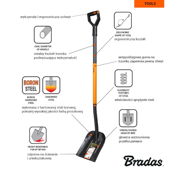 Фото - Лопата BRADAS 133 см (KT-V2020)