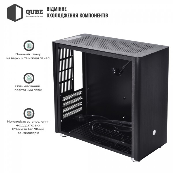 Фото - Корпус QUBE V9 Aluminum Black (QBV9M_WBNU3)