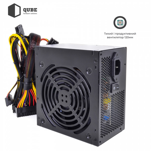 Фото - Блок питания для ПК QUBE 650W 80+ Bronze (QBC-GPM-650W-80B)