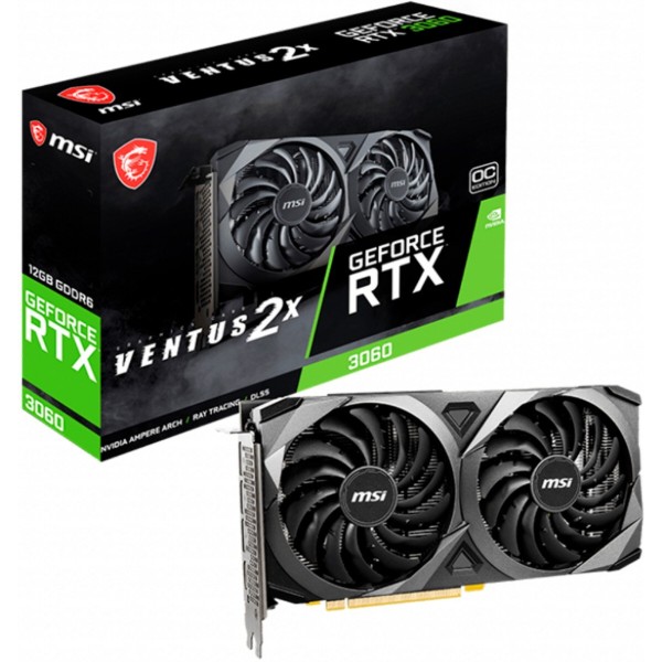 Фото - Відеокарта MSI Nvidia GeForce (RTX 3060 VENTUS 2X OC)