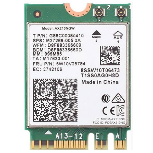 Фото - Адаптер мережі WiFi
 Intel AX210+Adapter