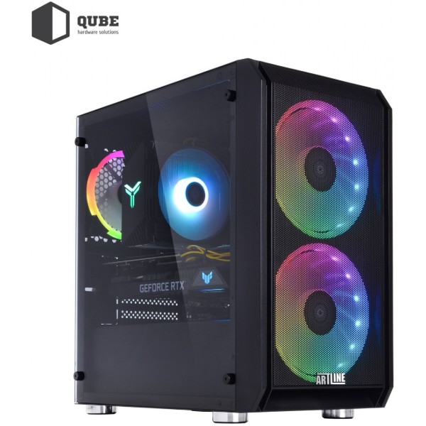 Фото - Системний блок QUBE QB i7 12700F RTX 3050 8GB 164 (i712700FRTX30508GB164)