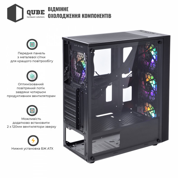 Фото - Мікропошкодження - Корпус QUBE CARNIVAL Black (CARNIVAL_FCNU3)