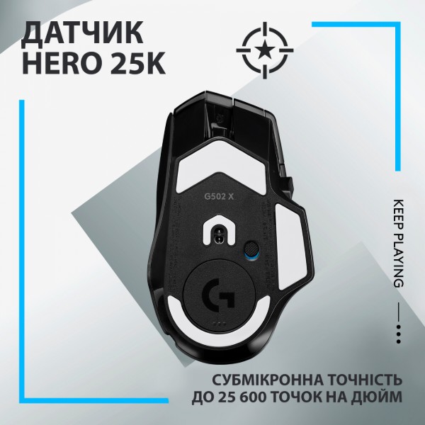 Фото - Миша бездротова ігрова Logitech G502 X Plus Wireless Black (910-006162)