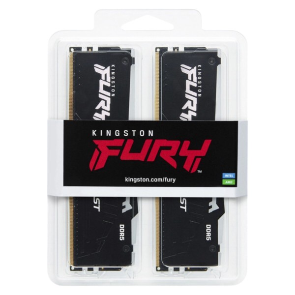 Фото - Пам'ять DDR Kingston Fury Beast RGB DDR5-5200 64Gb (2x32Gb) CL40-40-40 1.25V XMP (KF552C40BBAK2-64)