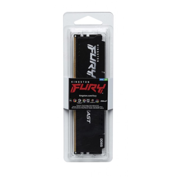 Фото - Память DDR Kingston DDR5 32GB 5200 FURY Beast Black (KF552C40BB-32)