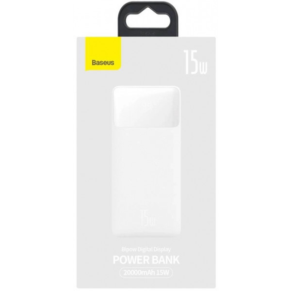 Фото - Батарея мобільна Baseus Bipow 20000mAh 2xUSB+Typ C 15W USB to Micro USB (PPBD050102)