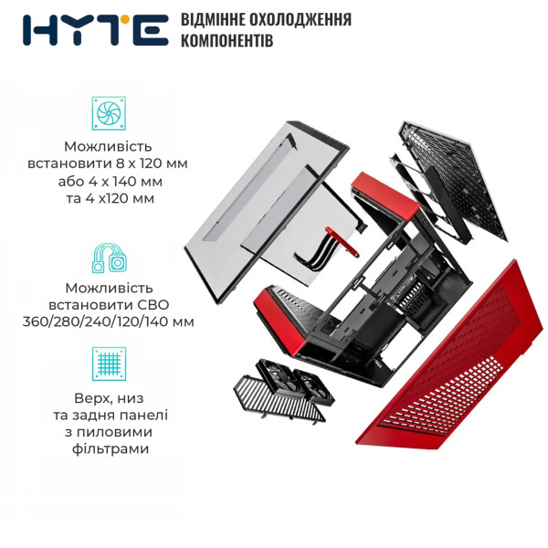 Фото - Корпус Hyte Y60 Black-Red (CS-HYTE-Y60-BR)