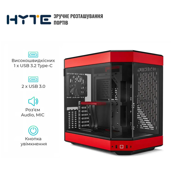 Фото - Корпус Hyte Y60 Black-Red (CS-HYTE-Y60-BR)