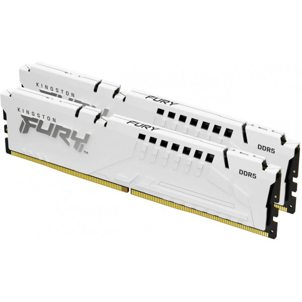 Фото - Память DDR Kingston Fury Beast White DDR5-6000 32Gb (2x16GB) CL40-40-40 1.35V XMP (KF560C40BWK2-32) Фото - Память DDR Kingston Fury Beast White DDR5-6000 32Gb (2x16GB) CL40-40-40 1.35V XMP (KF560C40BWK2-32)