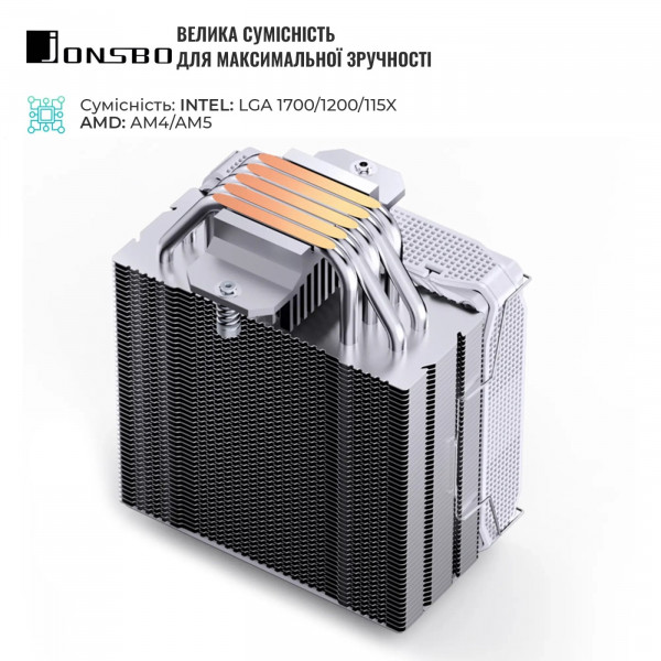 Фото - Процессорный кулер Jonsbo PISA A5 ARGB White