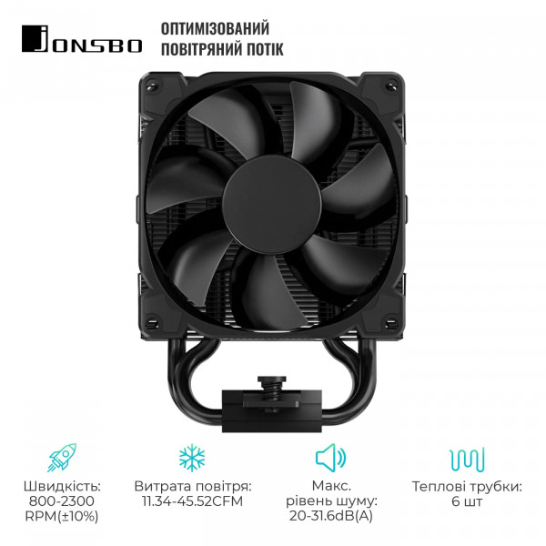 Фото - Процесорний кулер Jonsbo HX6210 Black