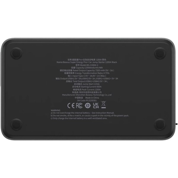 Фото - Пускозарядное устройство Baseus Super Energy Pro+ 1200A Black (C00245700111-00)