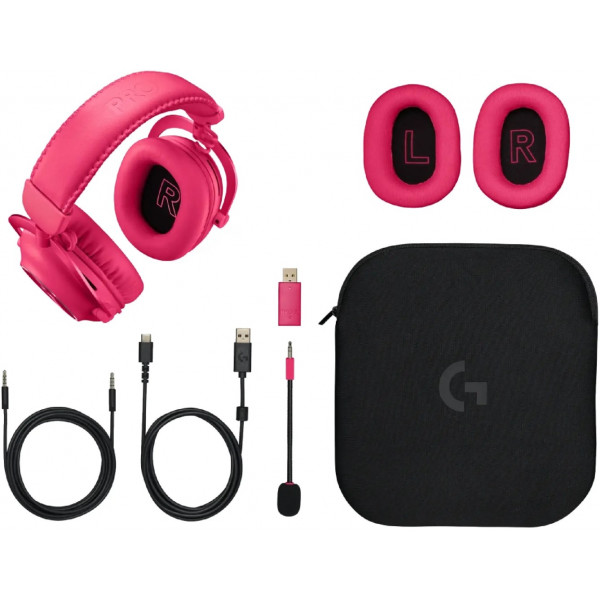 Фото - Гарнитура беспроводная игровая Logitech G PRO X 2 LightSpeed Wireless Magenta (981-001275)