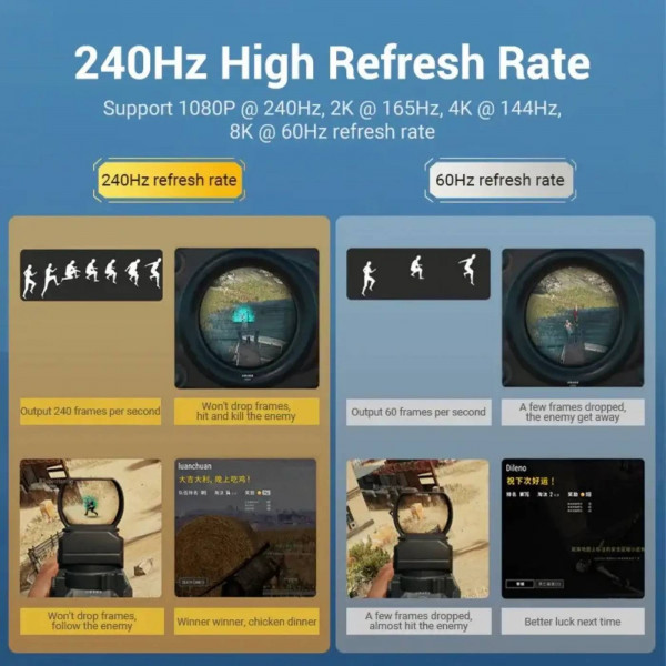 Фото - Кабель Vention DP-DP v1.4 2 m Black (HCCBH)