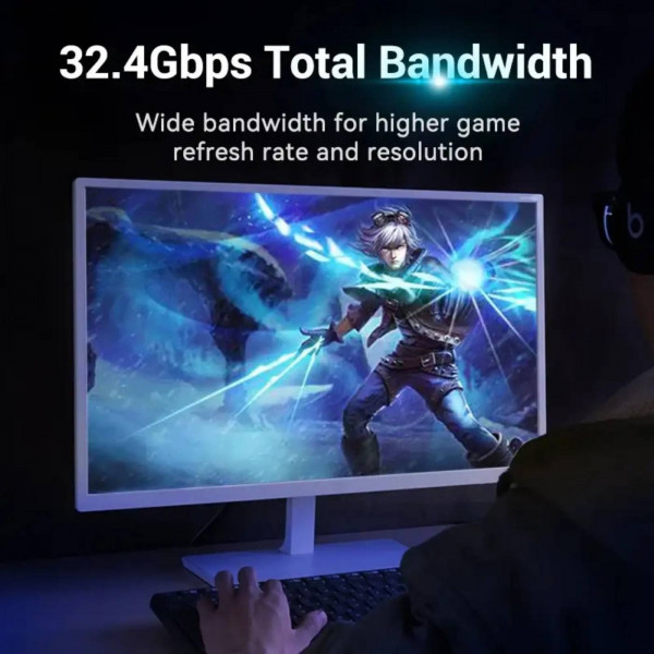 Фото - Кабель Vention DP-DP v1.4 2 m Black (HCCBH)