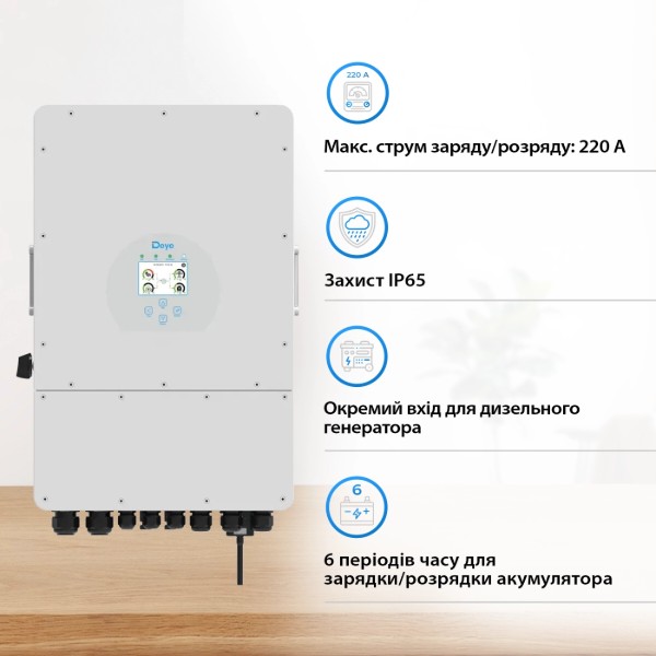 Фото - Система хранения энергии Deye SUN-10K-SG02LP1-EU-AM3-2GS10.24K-LFP-W