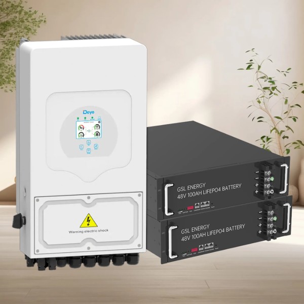 Фото - Система зберігання енергії Deye SUN-6K-SG03LP1-EU-2GS9.6K-LFP (1ф, 6kW, 48V, 200Ah, LiFePO4)
