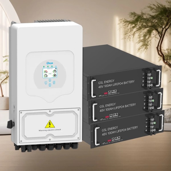 Фото - Система зберігання енергії Deye SUN-6K-SG03LP1-EU-3GS14.4K-LFP (1ф, 6kW, 48V, 300Ah, LiFePO4)