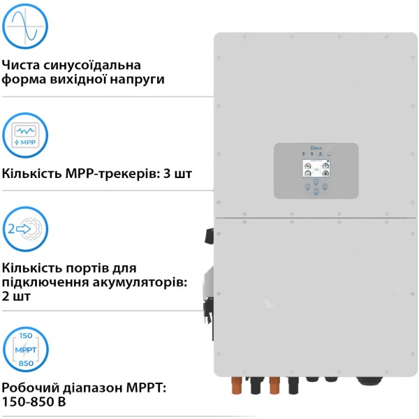 Фото - Система хранения энергии Deye SUN-30K-SG01HP3-EU-BM3-BOS-G8-40.96kW-LFP
