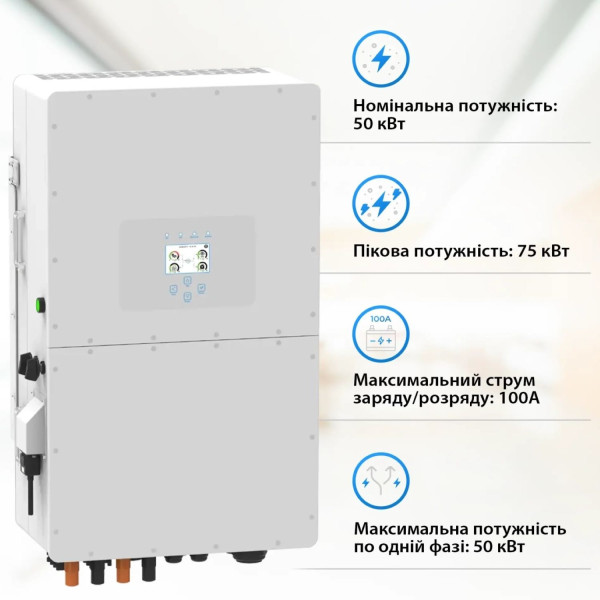 Фото - Система зберігання енергії Deye SUN-50K-SG01HP3-EU-BM4-BOS-G12-61.44kW-LFP