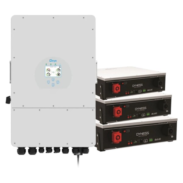 Фото - Система зберігання енергії Deye SUN-8K-SG01LP1-EU-3DY15.36K-LFP