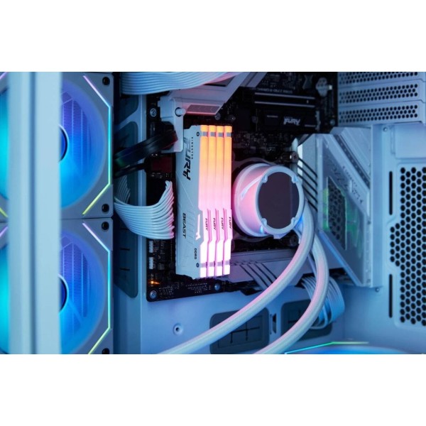 Фото - Пам'ять DDR Kingston FURY Beast White RGB DDR5-6000 64GB (2x32GB) (KF560C30BWEAK2-64)