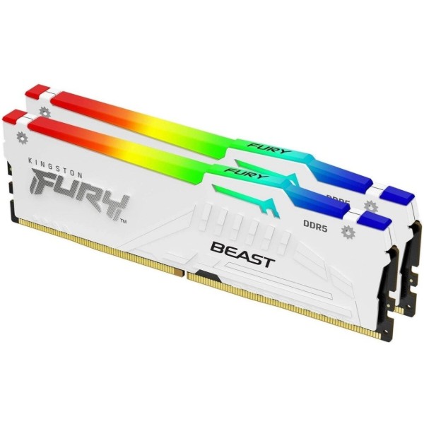 Фото - Память DDR Kingston FURY Beast White RGB DDR5 6400 64GB (2x32GB) (KF564C32BWEAK2-64) Фото - Память DDR Kingston FURY Beast White RGB DDR5 6400 64GB (2x32GB) (KF564C32BWEAK2-64)