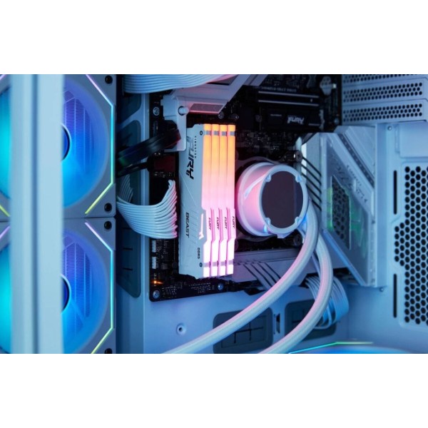Фото - Пам'ять DDR Kingston FURY Beast White RGB DDR5-6000 32GB (2x16GB) (KF560C30BWEAK2-32)