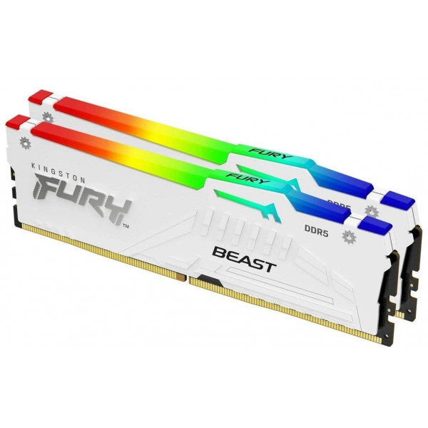 Фото - Память DDR Kingston FURY Beast White RGB DDR5-6000 64GB (2x32GB) (KF560C30BWAK2-64) Фото - Память DDR Kingston FURY Beast White RGB DDR5-6000 64GB (2x32GB) (KF560C30BWAK2-64)