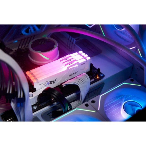 Фото - Пам'ять DDR Kingston FURY Beast White RGB DDR5-6000 32GB (2x16GB) (KF560C30BWEAK2-32)