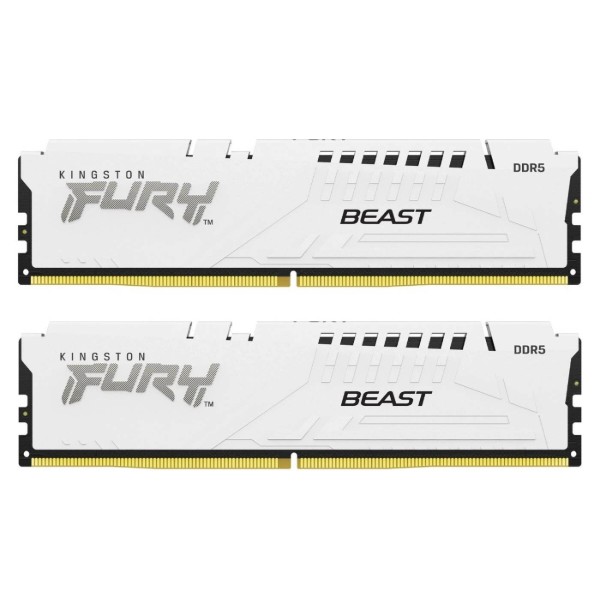 Фото - Пам'ять DDR Kingston FURY Beast White DDR5 6400 32GB (2x16GB) (KF564C32BWEK2-32)