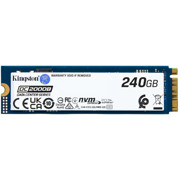Фото - SSD-накопичувач внутрішній Kingston DC2000B 240GB M.2 2280 NVMe PCIe 4.0 x4 3D TLC (SEDC2000BM8/240G) Фото - SSD-накопичувач внутрішній Kingston DC2000B 240GB M.2 2280 NVMe PCIe 4.0 x4 3D TLC (SEDC2000BM8/240G)
