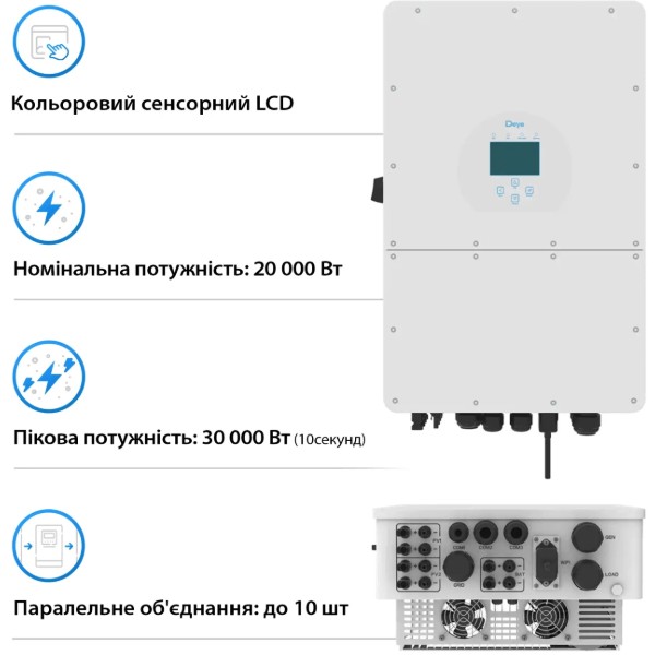 Фото - Система хранения энергии Deye SUN-20K-SG01HP3-EU-AM2-BOS-G4-20.48kW-LFP
